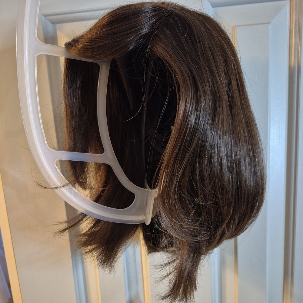 Raquel Welch S Wig Bailey 100% HUMAN HAIR Lace top Front R16 Brunet Dark Brown